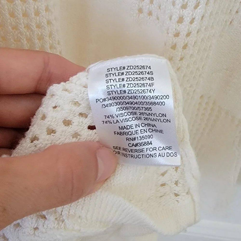 Z SUPPLY Praya Fleur Crochet Midi Dress in Natural XS BRAND NEW - Picture 11 of 13